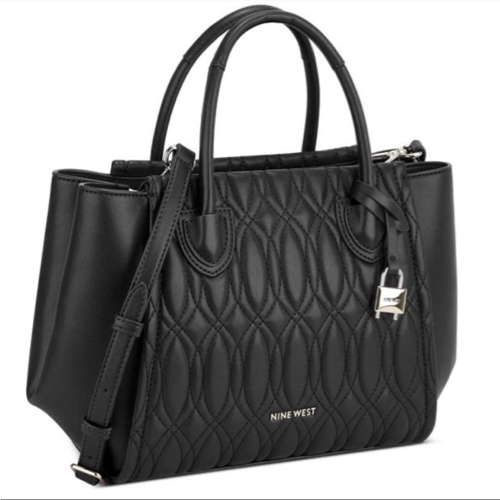 Nine West Camden Quilted Jet Set Satchel w/Crossbody Strap - NWT!